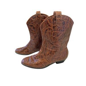 Tictactoe Line Square Dancing Cowboy Boots Leather Nashville Cowgirl Western
